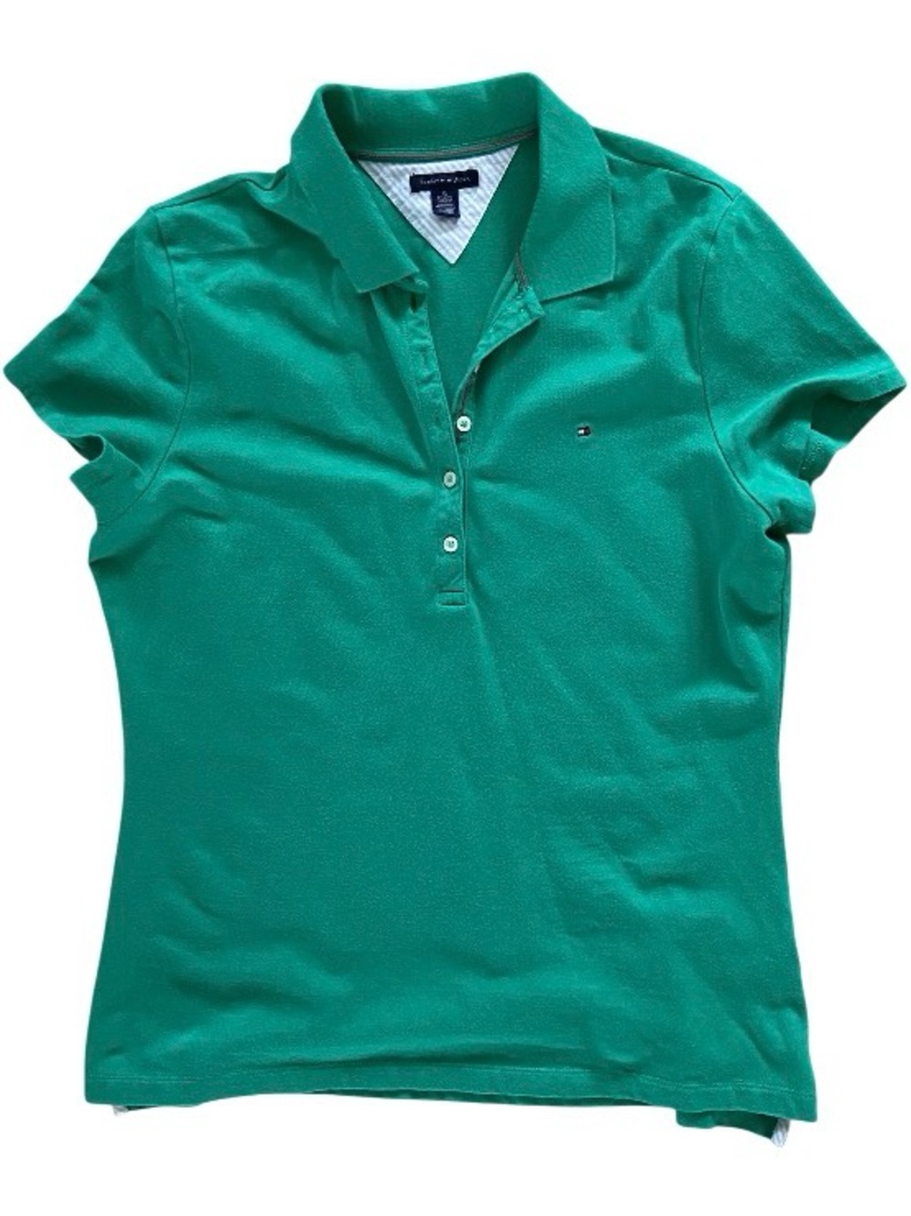 Tommy is Hilfiger Women's Emerald Green Polo Top size XL